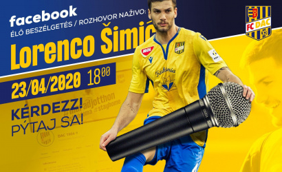 Lorenco Šimić LIVE: élő online beszélgetés a DAC védőjátékosával