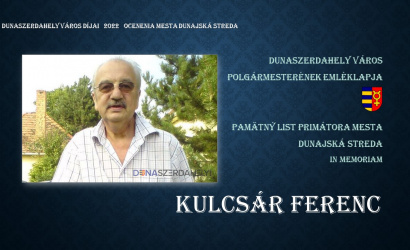 Posztumusz polgármesteri emléklapot kapott Kulcsár Ferenc