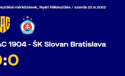 Előkészületi mérkőzésen: DAC 1904 - Slovan 0:0