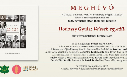 Hodossy Gyula új verseskötetét mutatják be
