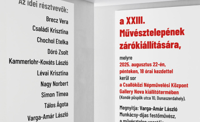 A XXIII. Művésztelep zárókiállítására hív a Kortárs Magyar Galéria