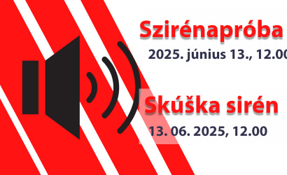 Hangos szirénapróba lesz június 13-án