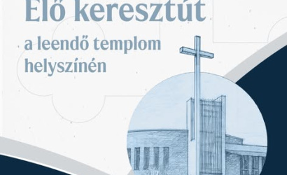 Élő Keresztút a majdani Szent István-templom helyén