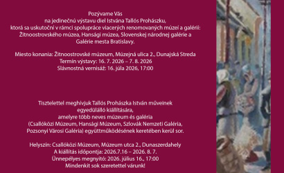 Tallós-Prohászka István életműve előtt tiszteleg a Csallóközi Múzeum új kiállítása