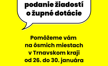 Nagyszombat megye hasznos újdonsággal áll elő a támogatások iránt érdeklődők számára: asszisztált pályázatbenyújtást kínál