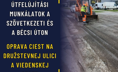 Útfelújítás a Szövetkezeti és a Bécsi úton