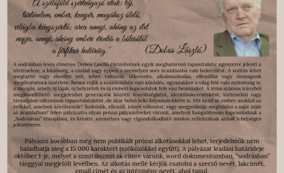 SODRÁSBAN – Dobos László prózaíró pályázatot hirdetnek szlovákiai magyar középiskolások számára
