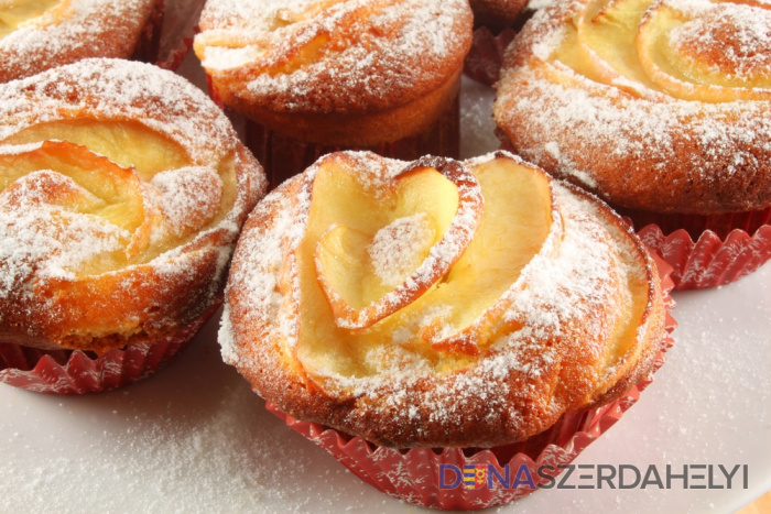 Fahéjas-almás muffin