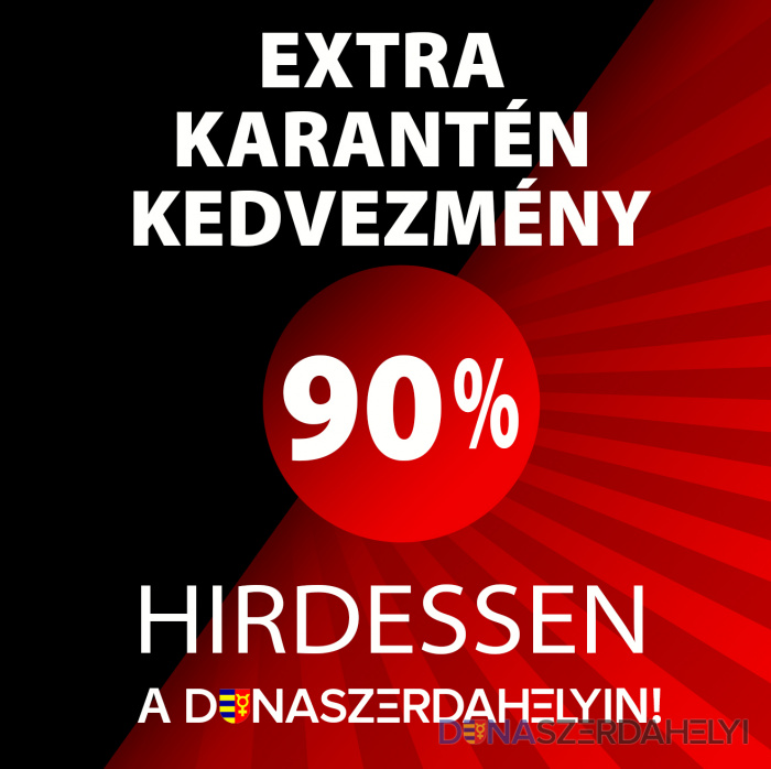Mi is segítünk: 90%-os extra kedvezménnyel hirdethet most nálunk!