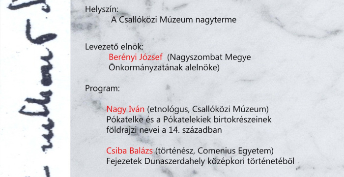 Dunaszerdahely évszázadai – várostörténeti konferencia a Csallóközi Múzeumban