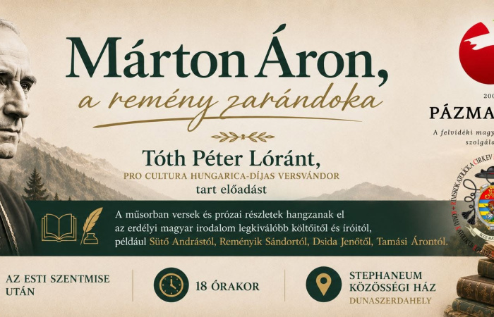 Márton Áron, a remény zarándoka – pódiumműsor Dunaszerdahelyen