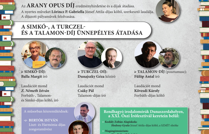 Írók, díjak és találkozások: pénteken rendezik a XXI. Őszi Írófesztivált