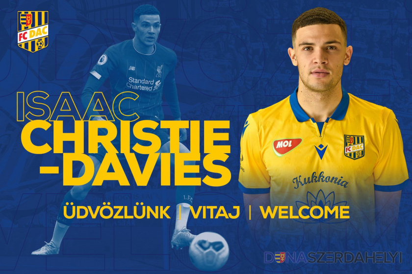 forrás: dac1904.sk A Bajnokok Ligája-győztes Isaac Christie-Davies érkezett a középpályára