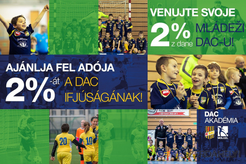 Támogassa adója 2%-ával a DAC tehetségeit!