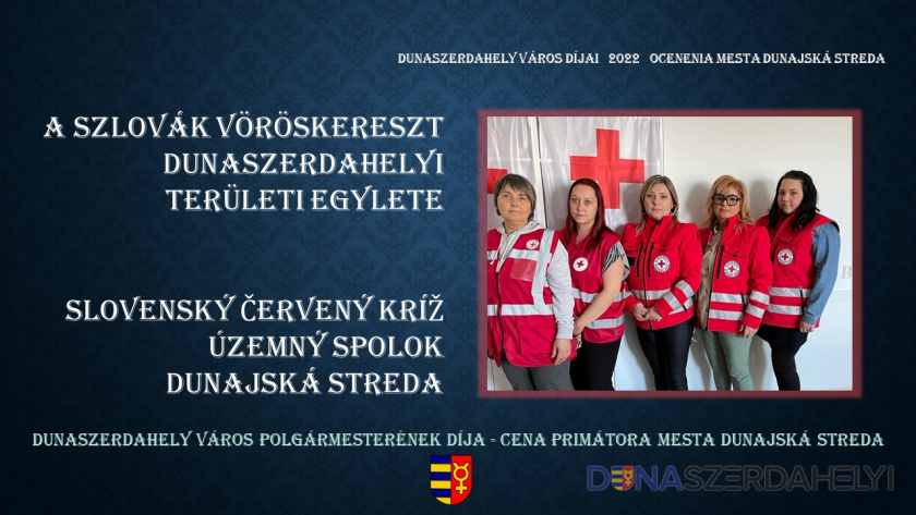 Elismerték a Szlovák Vöröskereszt Dunaszerdahelyi Területi Egyletének a munkáját