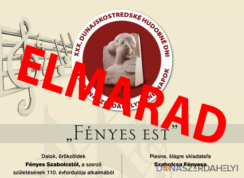 Elmarad a péntekre tervezett Fényes-est