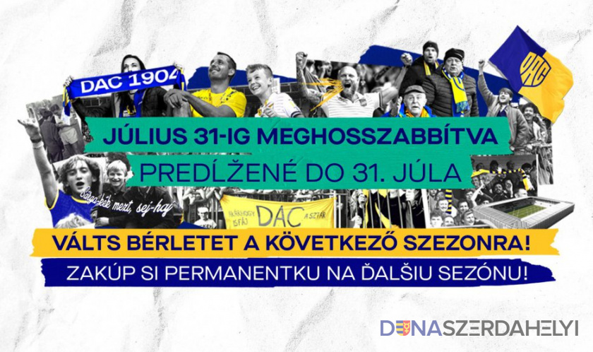 Fotó: dac1904.sk Július 31-ig meghosszabbodik a bérletvásárlás