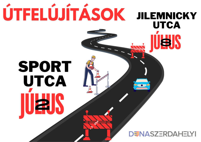 Holnap a Sport utca, jövő héten a Jilemnicky utca felújítása kezdődik!