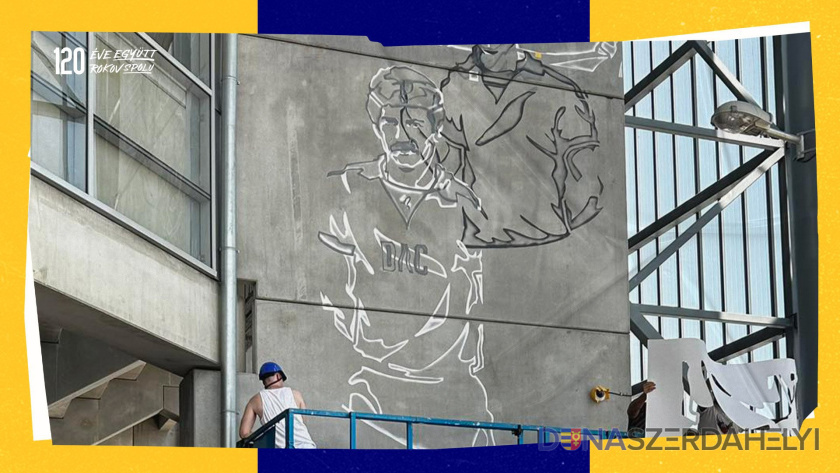 Fotó: dac1904.sk DAC 120: Falfestés díszíti majd a lelátók oldalfalát