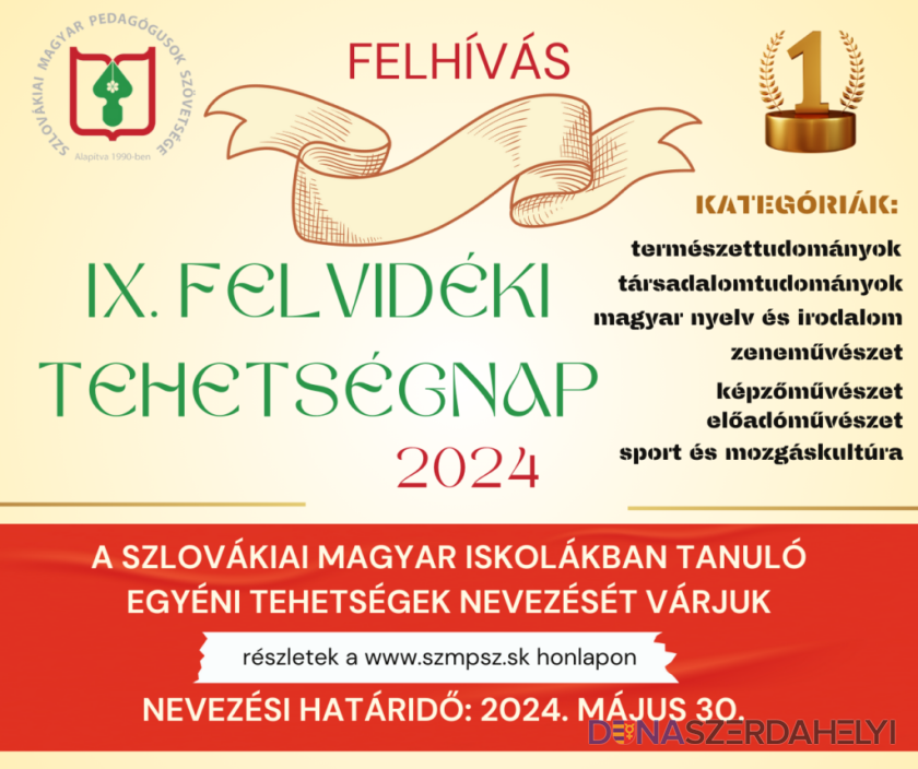 Felhívás – IX. Felvidéki Tehetségnap