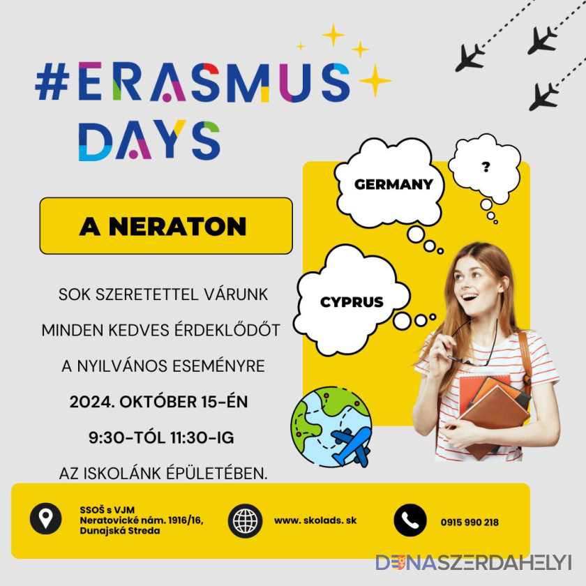 FELHÍVÁS! ERASMUS nap Dunaszerdahelyen