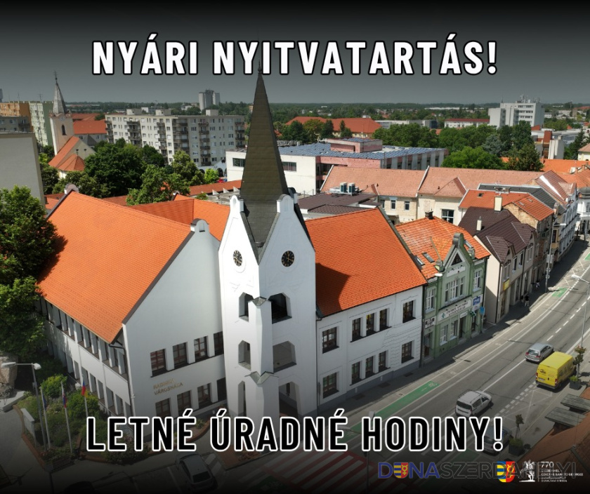 Ne feledjék, mától augusztus végéig nyári ügyfélfogadási rend van érvényben!