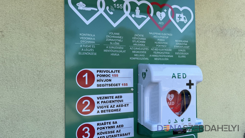 Rózsár Vince felvétele Online térképen a dunaszerdahelyi automata defibrillátorok