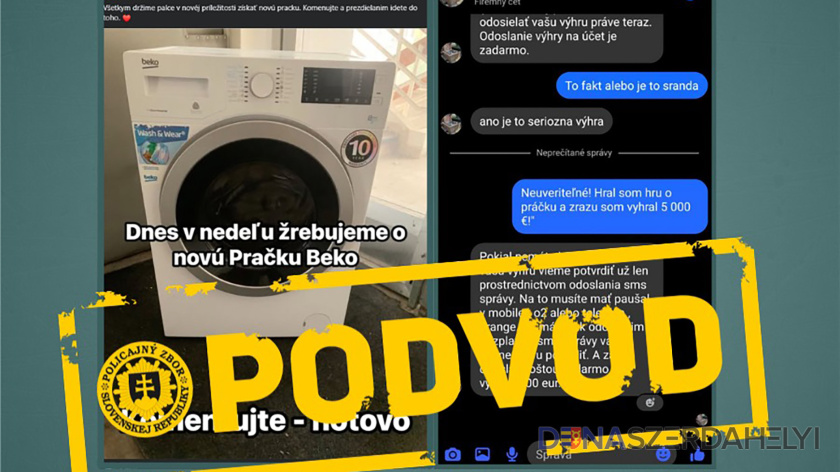 Minden esetben legyünk gyanakvóak az irreálisan csábító nyereményjátékokkal szemben (Facebook / Polícia SR) Kamu nyereményjáték ígér Black Friday akciót