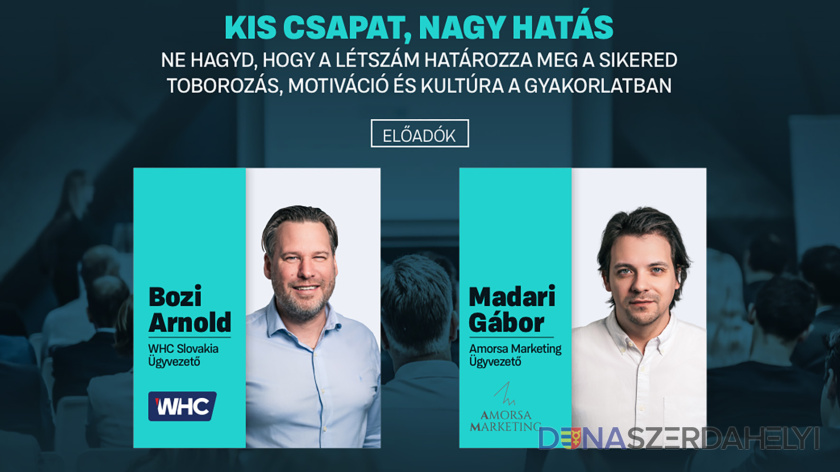 Minden helyszínen két meghívott szakember osztja meg gyakorlati tapasztalatait (fotó: Szlovákiai Magyar Vállalkozók Szövetsége) Kis csapat, nagy hatás – vállalkozói klubtalálkozók három városban