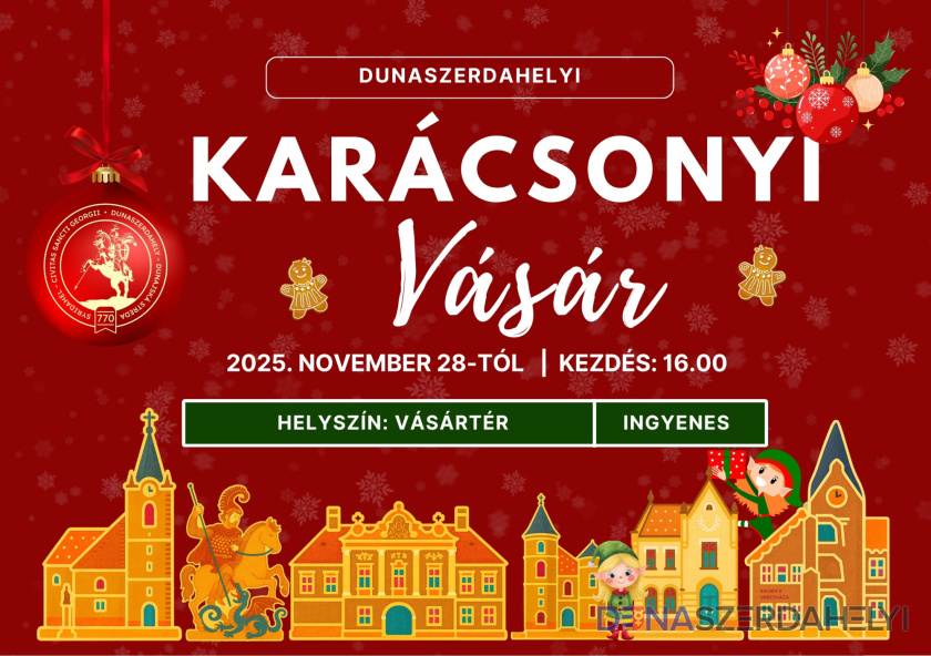 November 28-ától indul a Dunaszerdahelyi Karácsonyi Vásár – négy adventi hétvégén át vár a város legszebb ünnepi forgataga