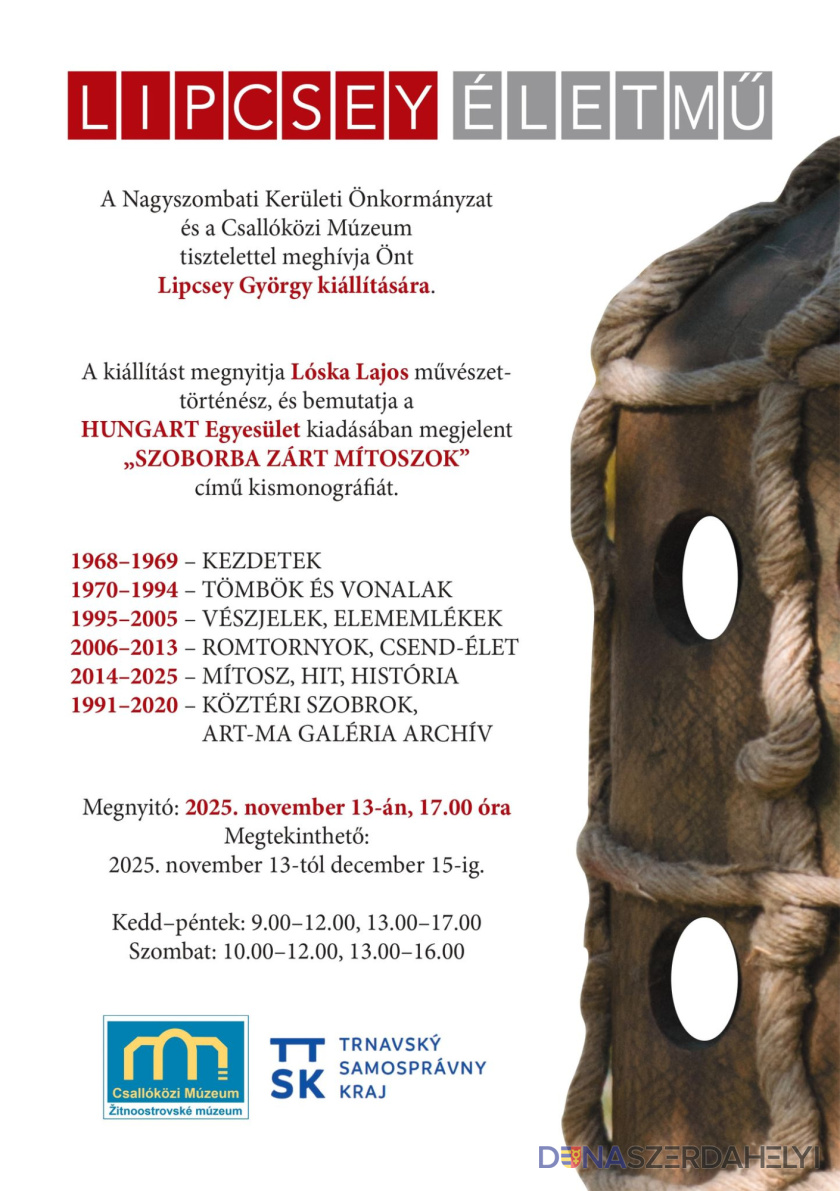 Lipcsey György életmű-kiállítása a Csallóközi Múzeumban