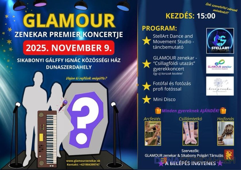 Zene, tánc és csillogás vár mindenkit – jön a GLAMOUR zenekar premier koncertje!