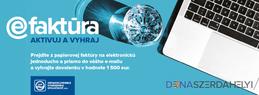 Elektronikus számlaküldésre vált a Nyugat-szlovákiai Vízművek