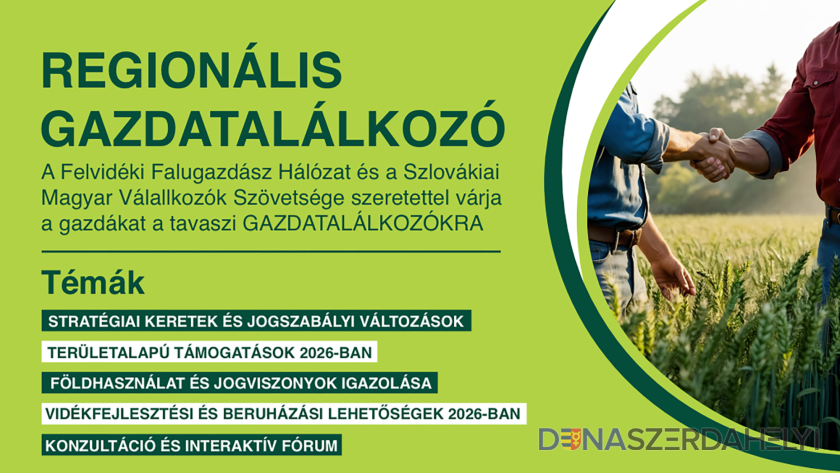 Tavaszi regionális gazdatalálkozók kilenc helyszínen a Felvidéken