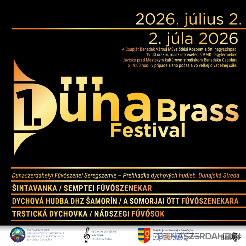 Első alkalommal rendezik meg a Duna Brass Festivalt Dunaszerdahelyen