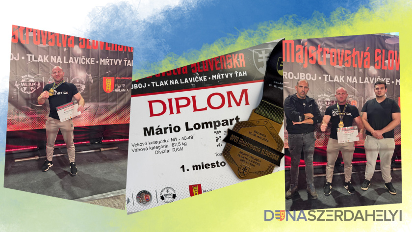 Erőemelésben lett szlovák bajnok Lompart Mário