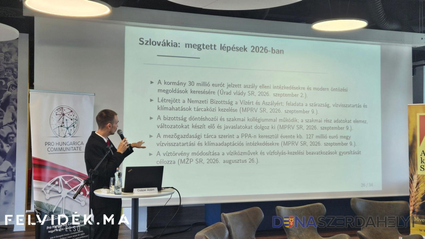 Fotó: felvidek.ma Vízen innen, szárazságon túl – az aszály kihívásairól tanácskoztak Dunaszerdahelyen