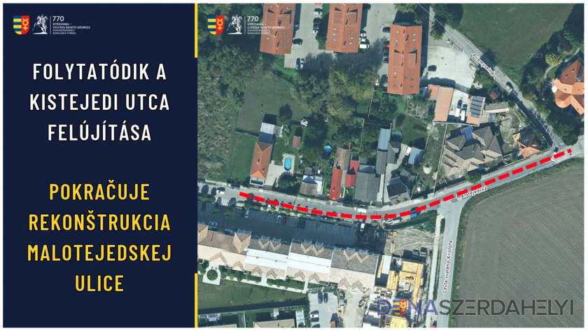 dunstreda.sk Kezdődik a Kistejedi utca felújításának második üteme