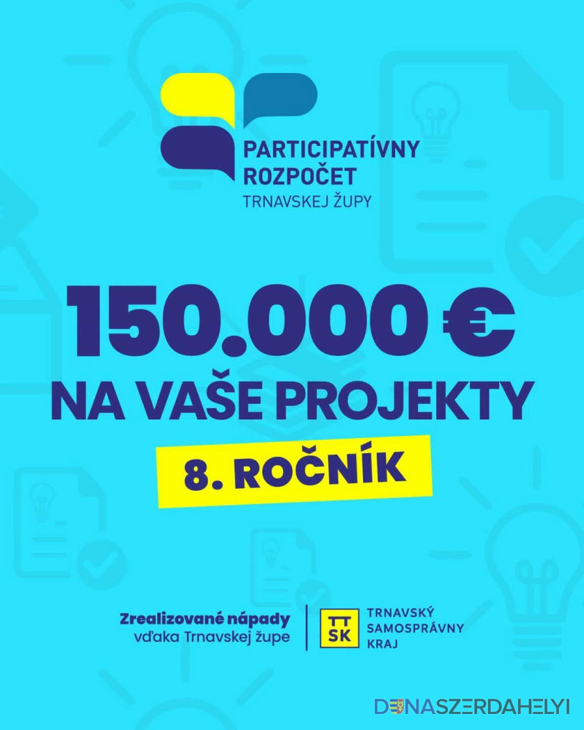 Foto: trnava-vuc.sk Közösségi ötletekre vár a megye – akár 7000 euró támogatás is igényelhető