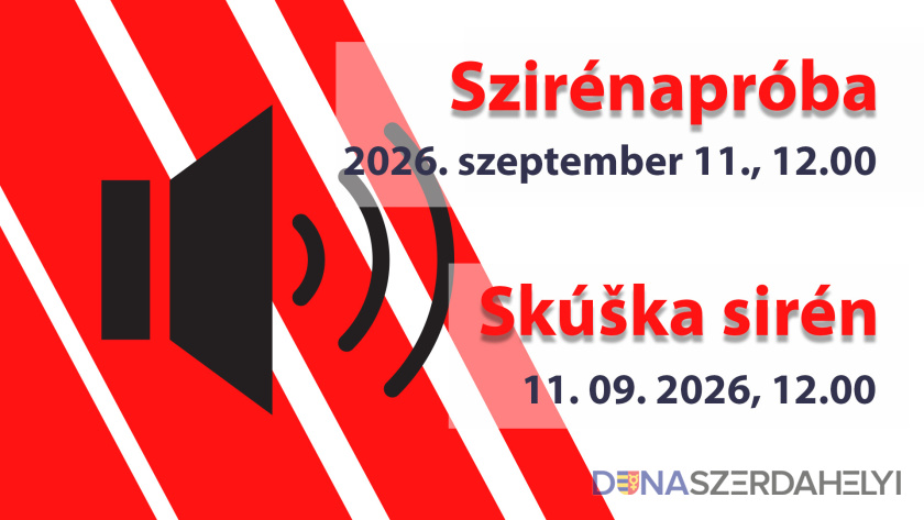 Hangos szirénapróba szeptemberben