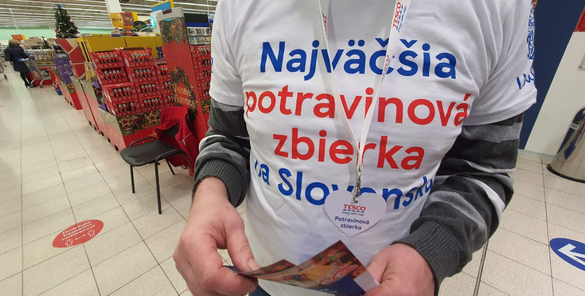 A karitász és a Tesco jótékonysági gyűjtése