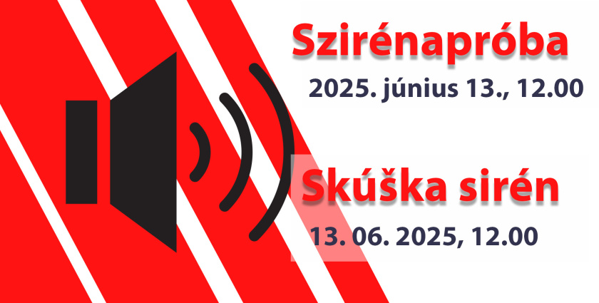 Hangos szirénapróba lesz június 13-án