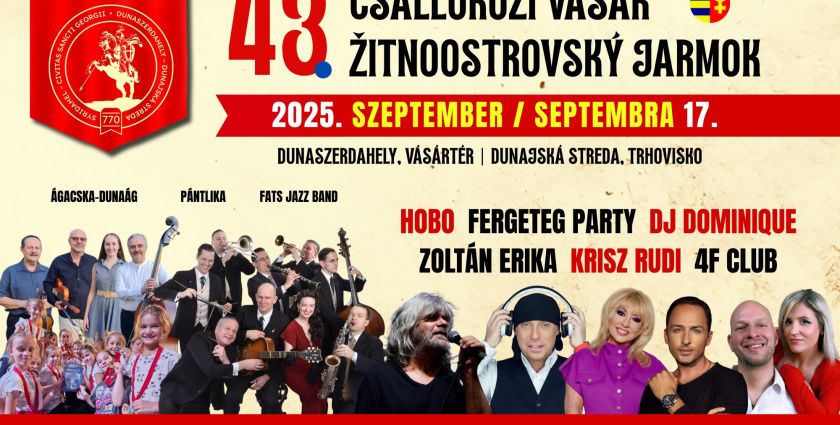 Szerdán indul a 43. Csallóközi Vásár – mutatjuk az aznapi programokat!