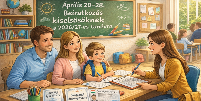 Április 20–28-a között lehet beíratni a kiselsősöket a 2026/27-es tanévre