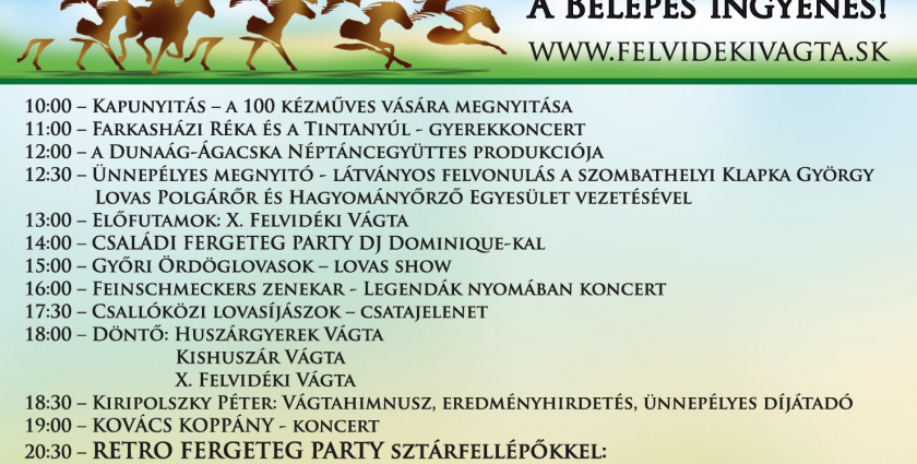 10 éve együtt vágtat a Felvidék – Július 4-én Dunaszerdahelyen jubileumot ünnepel a Felvidéki Vágta 