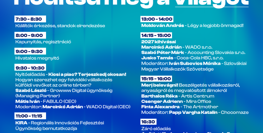 Inspiráló előadásokkal és üzleti lehetőségekkel várja a vállalkozókat a Felvidéki Vállalkozói EXPO