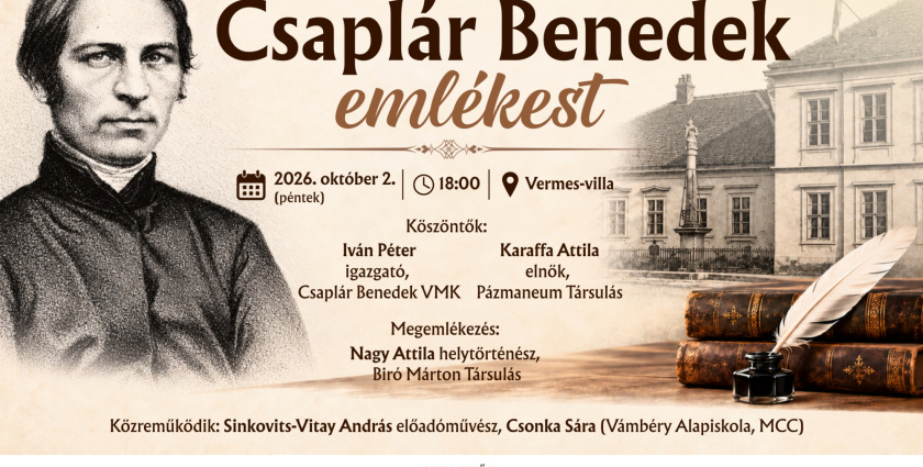 Csaplár Benedekre emlékeznek a Vermes-villában